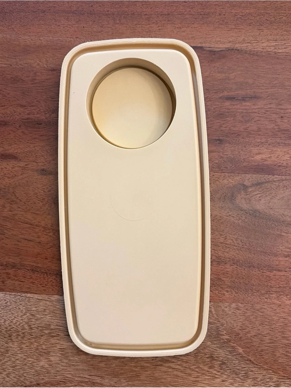 TWO Vintage Tupperware Cereal Keeper Containers #269 w/ Almond Clear Flip Lids